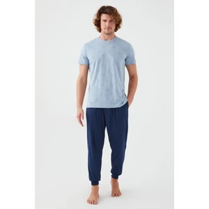 2504 Palm Tree Erkek Kısa Kol Pijama Takım