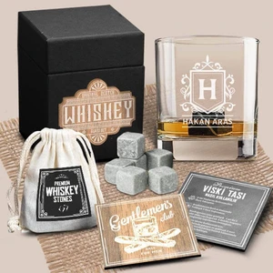 Kişiye Özel Süslemeli Tasarım Viski Seti