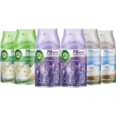 Air Wick Oda Kokusu 6'lı Set Freshmatic Yedek Sprey 6x250 ml Bahar Çiçekleri ve