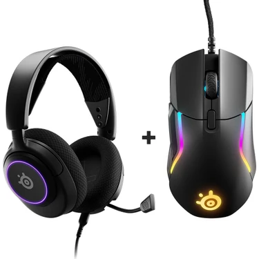 Steelseries Arctis Nova 3 Multi-System Oyuncu Kulaklığı + Rival 5 Rgb Optik Gaming Oyuncu