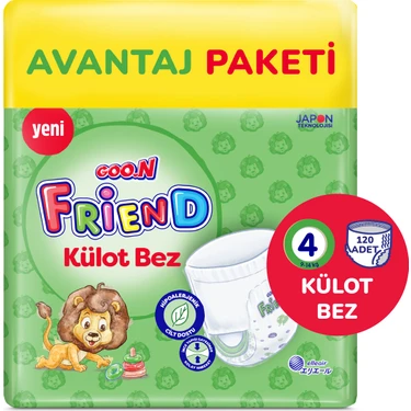 Goo.N Friend 4 Numara Külot Bebek Bezi Fırsat Paketi - Cilt Dostu - 120