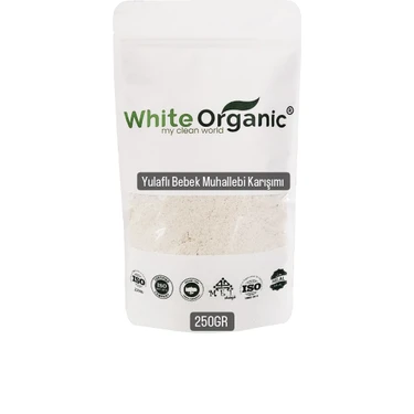 White Organic Organic Organik Yulaflı Bebek Muhallebi Karışımı 250 gr + 6