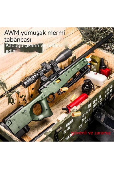 Oloey Çocuk Oyuncağı Keskin Nişancı Tüfeği Mermi Oyuncak Tabanca (Yurt Dışından)