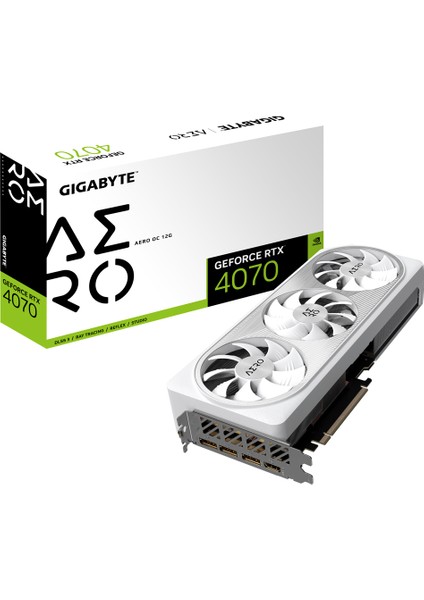 Gıgabyte RTX4070 Aero Oc Nvidia 12GB GDDR6X Ekran Kartı GV-N4070AERO OC-12GD