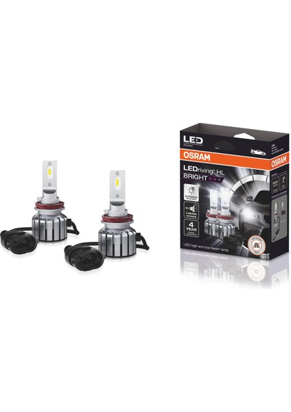 H11 LED Xenon Kit %300 Fazla Işık / 4 Yıl Garantili 12V (2 Adet Far Için) 64211DWBRT-2HFB