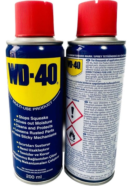 36'lı Wd-40 200 ml Koruyucu Yağlayıcı ve Pas Sökücü Sprey