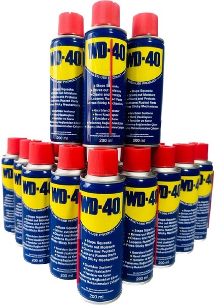 36'lı Wd-40 200 ml Koruyucu Yağlayıcı ve Pas Sökücü Sprey