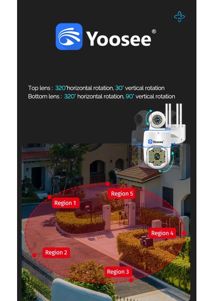 e Çift Lens Ptz Wifi Güvenlik Ip Kamera Hızlı Dome Açık Otomatik Izleme Gece Görüşlü