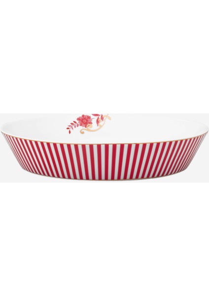 Royal Stripes Pembe Porselen Çukur Tabak 21,5 Cm