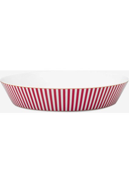 Royal Stripes Pembe Porselen Çukur Tabak 21,5 Cm