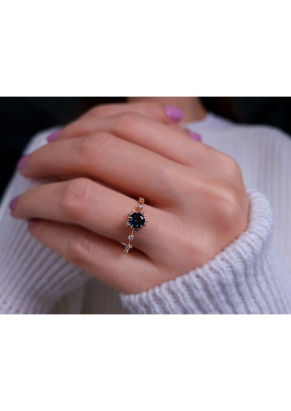 Pırlanta ve London Blue Topaz Taşlı Vintage Yüzük 0447R0009 fırsatları