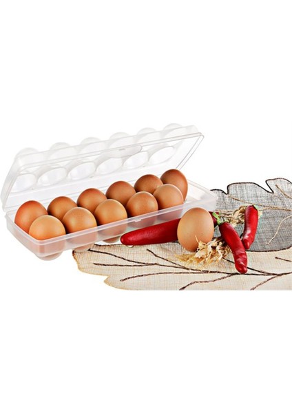 Eggo 12 Bölmeli Şeffaf Yumurta Saklama Kabı