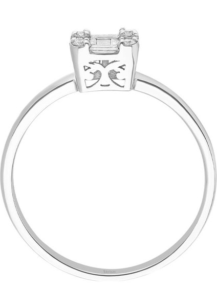 F Renk 0,22 Karat Baget Pırlanta Yüzük 0447R0014 modelleri