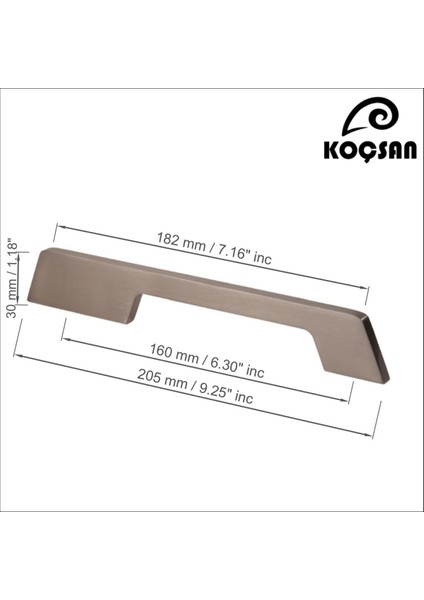Ayla Kulp Lüks Country Mutfak Mobilya Dolap Çekmece Kulpu Inox 160 mm