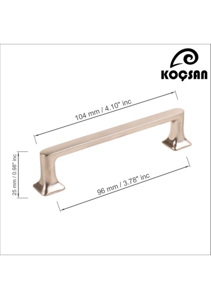 Vera Kulp Lüks Country Mutfak Mobilya Dolap Çekmece Kulpu Inox 96 mm modelleri