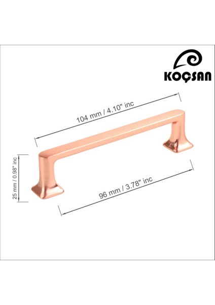 Vera Kulp Lüks Country Mutfak Mobilya Dolap Çekmece Kulpu Mat Rose 96 mm modelleri