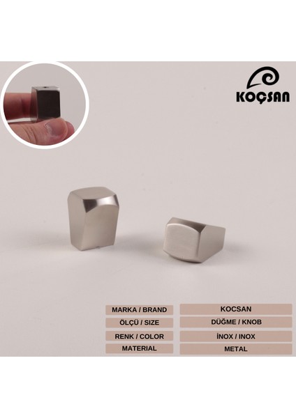 Kuvars Kulp Lüks Country Mutfak Mobilya Dolap Çekmece Kulpu Inox Düğme