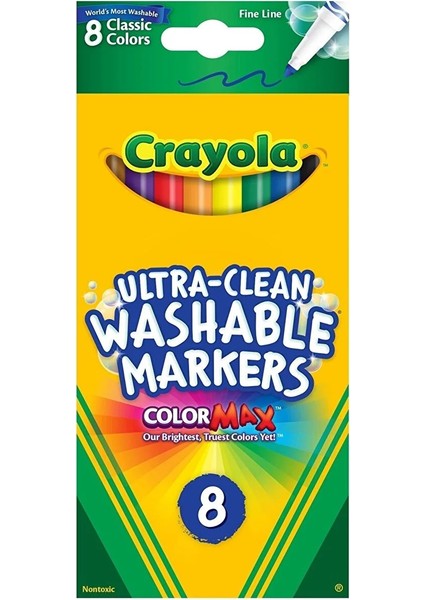 Ultra Clean Yıkanabilir Keçeli Boya Kalemi 8 Renk