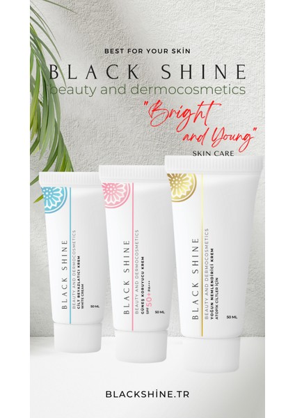 Black Shine Spf 50+ Yüz Güneş Kremi - Normal ve Kuru Ciltler Için Leke Karşıtı Günlük Kullanım 50 ml