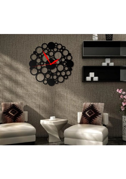 Duvar Saati Yuvarlak Baloncuk Tasarımlı Ev ve Ofis Için Dekoratif Metal Duvar Saati modelleri