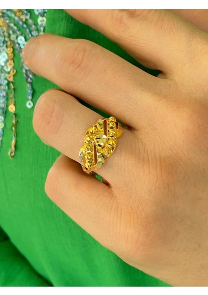 Dorika Toplu Kırmızı Altın Taşsız Günlük Kullanım Yüzük 8 Ayar fiyatları