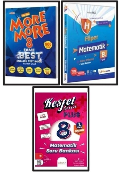 More And More 8. Sınıf English Test Book + Hiper Matematik Serkan Akça +Matematik Soru Bankası