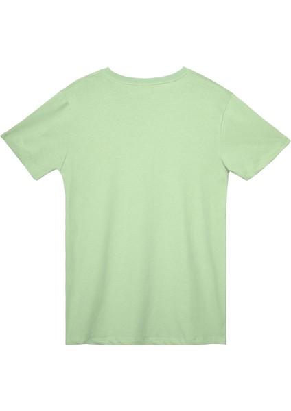 Kaplumbağa Motifli Unisex Tişört - Su Yeşili - L fırsatları