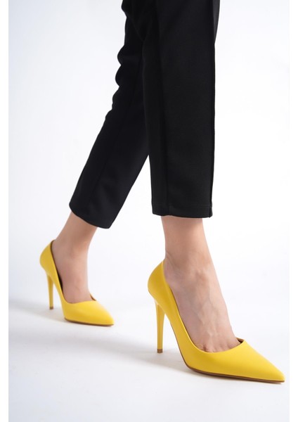 Lapita Sarı Ince Yüksek Topuklu Stiletto