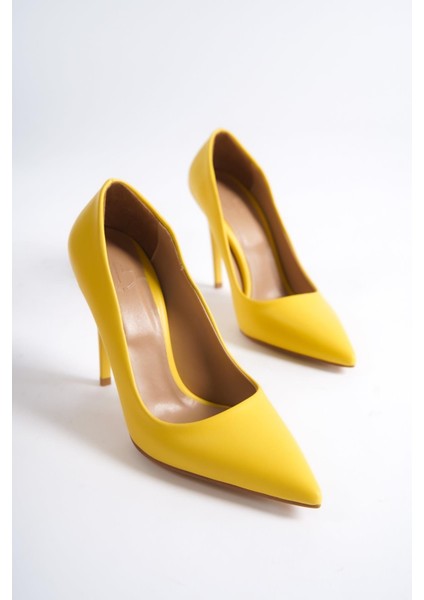 Lapita Sarı Ince Yüksek Topuklu Stiletto
