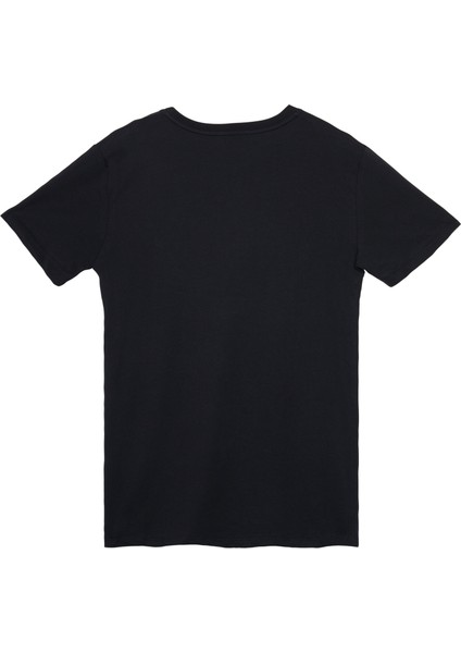 Dağ Motifli Unisex Tişört - Siyah - S