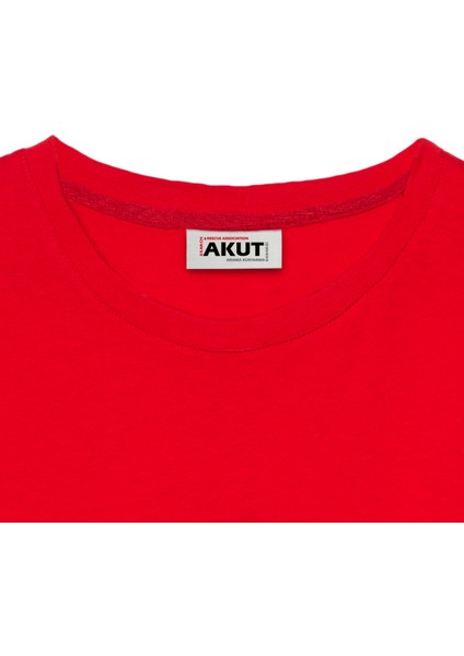 Doğan Güneş Motifli Unisex Tişört - Kırmızı - M