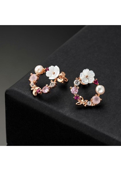 Inci Taneli Manolya Çiçeği Kadın Gümüş Küpe fiyatları