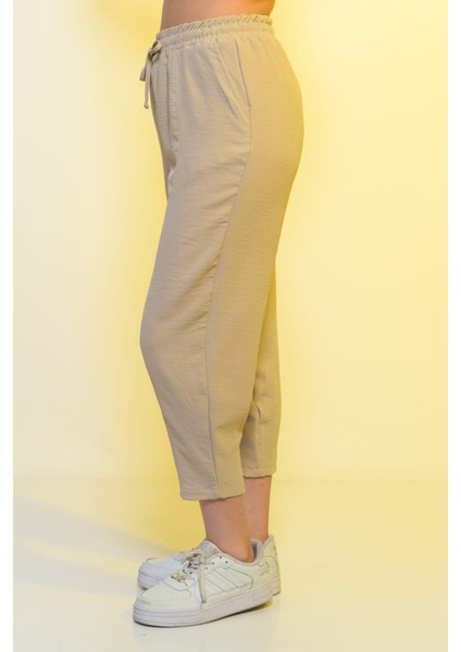 Yüksek Bel Slouchy Kadın Pantolon Fit Basic Relax Fit Rahat Kalıp fiyatları