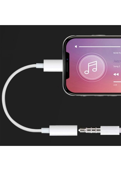 Apple iPhone Uyumlu Kulaklık Çevirici Lightning Aux Dönüştürücü Kolay Kullanım