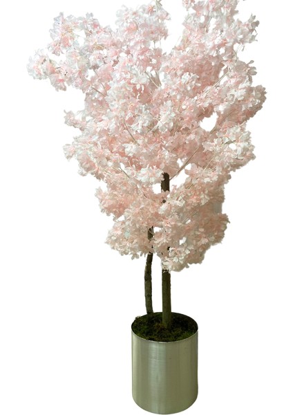 Japon Çiçeği Lüx Pembe Bahar Dalı 200 cm Yapay Ağaç 30X30 Metal Saksı fiyatları