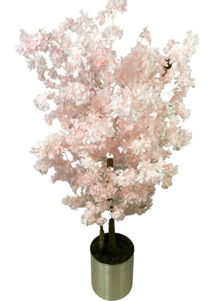 Japon Çiçeği Lüx Pembe Bahar Dalı 160 cm Yapay Ağaç 25X25 Metal Saksı fırsatları