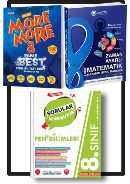 Kurmay Yayınları Çanta 8.Sınıf LGS Set - - Pruva Matematik - Fen Bilimleri - Ingilizce