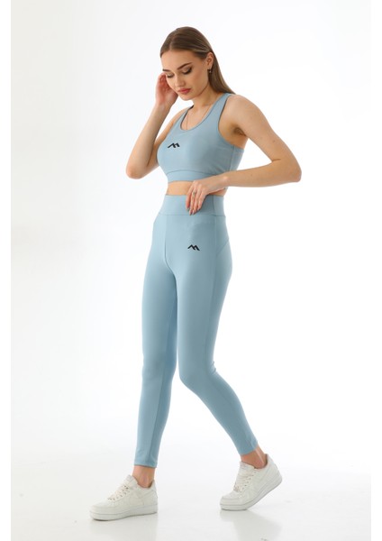 Spor Sukuba Kumaş Kaplı Badi Atlet & Lastikli Yüksek Bel Tayt Takım modelleri