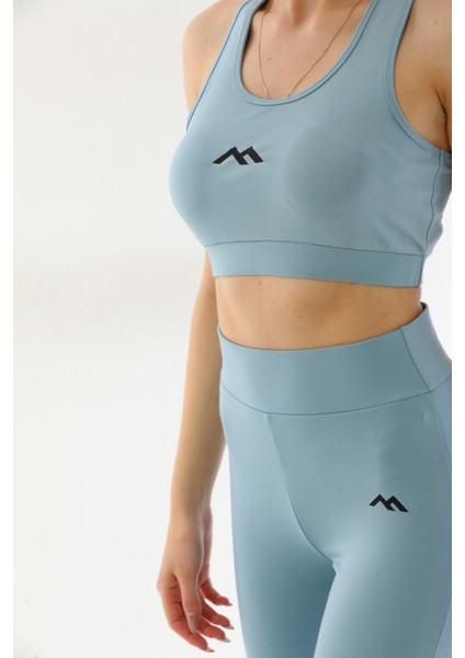 Spor Sukuba Kumaş Kaplı Badi Atlet & Lastikli Yüksek Bel Tayt Takım fırsatları