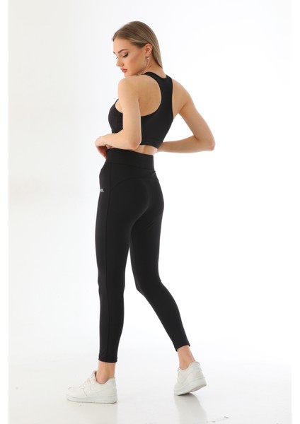 Spor Sukuba Kumaş Kaplı Badi Atlet & Lastikli Yüksek Bel Tayt Takım modelleri