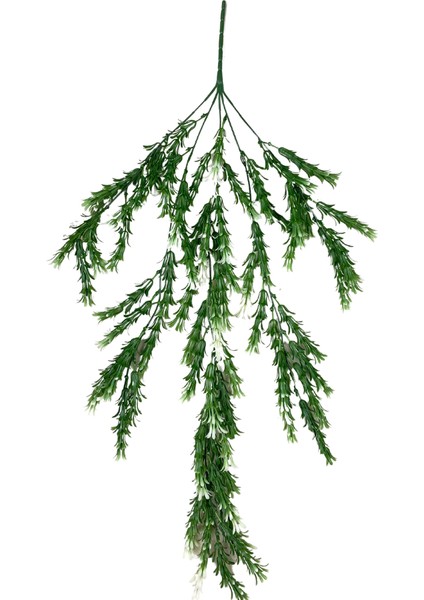 Yapay Beyaz Detaylı Lotus Çiçeği Sarkıt 80X50