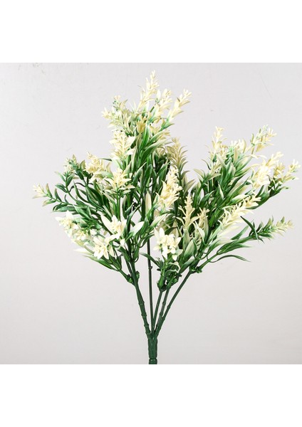 Yapay Nergis Bitkisi Beyaz 40 Cm. Uv Korumalı - Dış Mekan Uyumlu