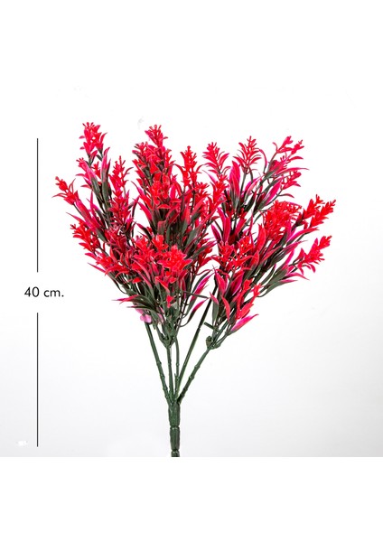 Yapay Nergis Bitkisi Kırmızı 40 Cm. Uv Korumalı - Dış Mekan Uyumlu fırsatları