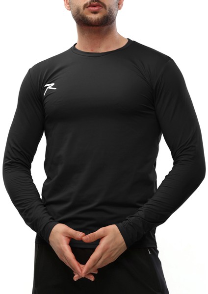 Uzun Kollu T-Shirt Laus Siyah