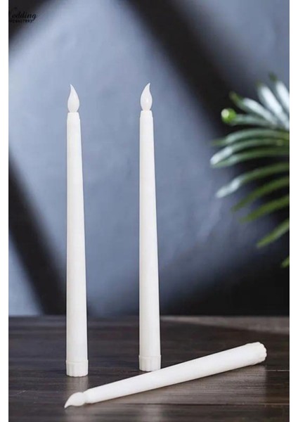 2'li Pilli LED Şamdan Mumu 28 cm