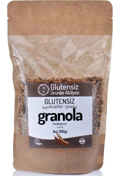 Glutensiz Ürünler Atölyesi Glutensiz Karabuğday Greçka Granola Keçiboynuzu