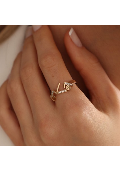 14 Ayar Altın Love Tasarım Yüzük modelleri