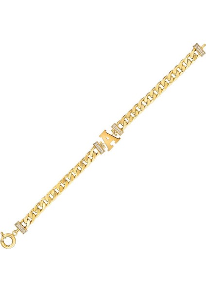 14 Ayar Altın Harf Bileklik Gurmet Chain