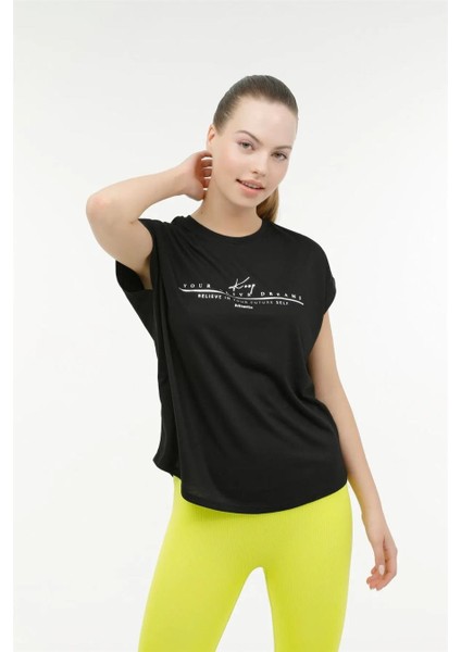 Y23 A10136365108010 3m Wl Dalıa 11P7113 3fx Siyah Kadın Kısa Kol T-Shirt