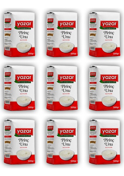 500GR Pirinç Unu x 9paket = 4500GR fiyatları